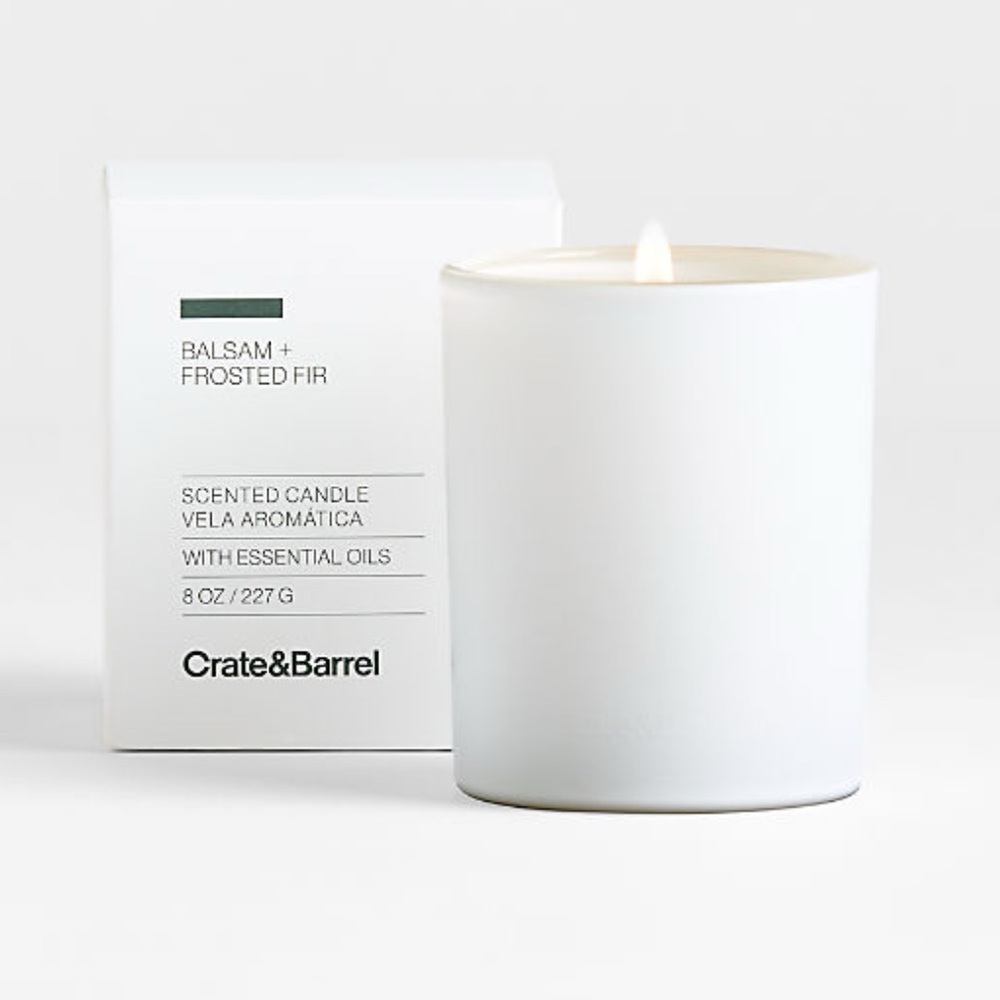 New! 🌲🕯️🏔️Crate&Barrel Luxurious Balsam Winter Scented Candle